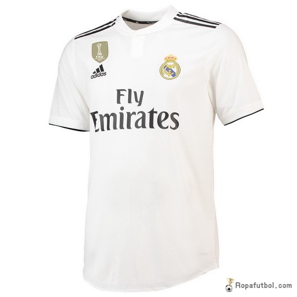 Camiseta Real Madrid Replica Primera Ropa 2018/19 Blanco